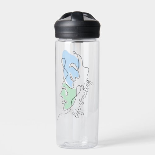 Life is Acting Musical Theater Drama Masks Drawing Water Bottle