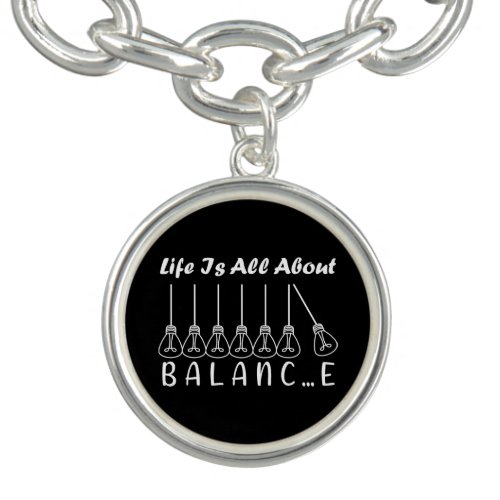 Life is all about balance motivational inspiration bracelet