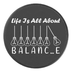 Life is all about balance motivational inspiration hockey puck
