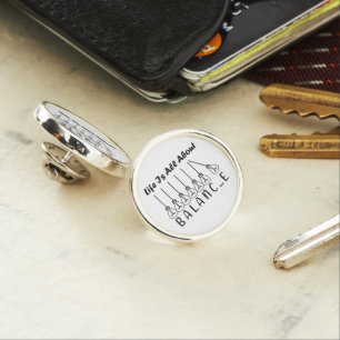 Life is all about balance motivational inspiration lapel pin