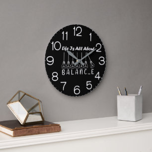 Life is all about balance motivational inspiration large clock
