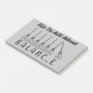 Life is all about balance motivational inspiration post-it notes