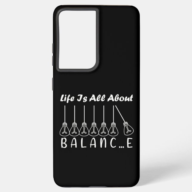 Life is all about balance motivational inspiration samsung galaxy case (Back)