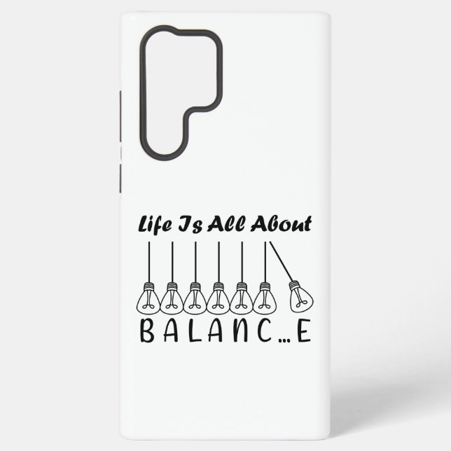 Life is all about balance motivational inspiration samsung galaxy case (Back)