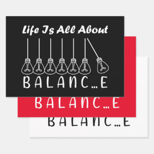 Life is all about balance motivational inspiration wrapping paper sheets