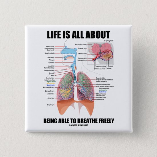 Life Is All About Being Able To Breathe Freely Button