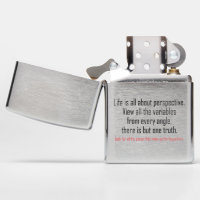 Life is all about perspective zippo lighter | Zazzle