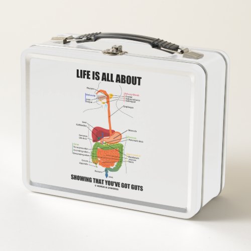 Life Is All About Showing That Youve Got Guts Metal Lunch Box