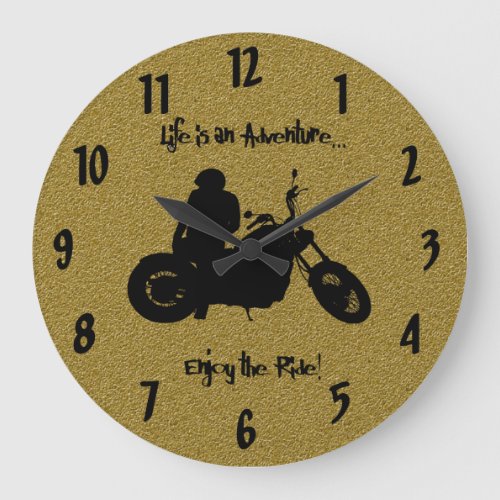 Life is an adventure enjoy the ride 5 large clock