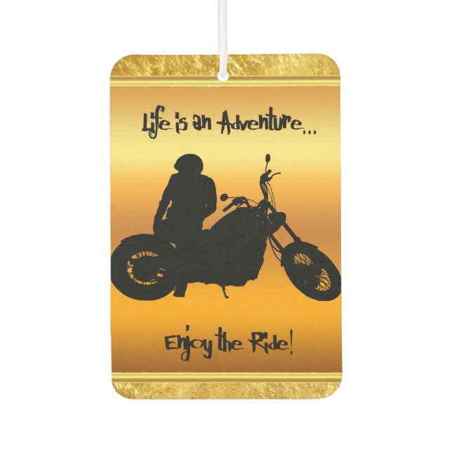 Life is an adventure enjoy the ride air freshener (Front)