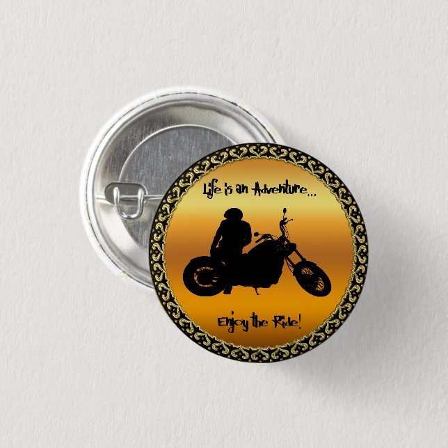 Life is an adventure enjoy the ride button (Front & Back)