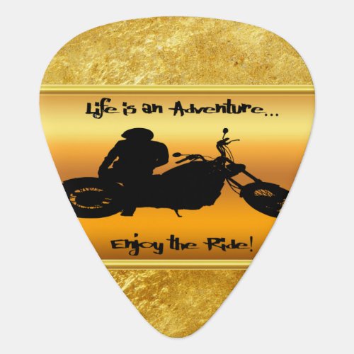 Life is an adventure enjoy the ride guitar pick
