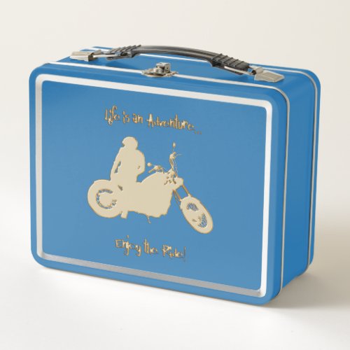 Life is an adventure enjoy the ride metal lunch box