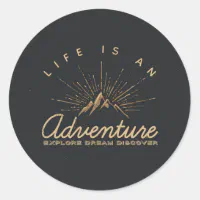 Vinyl Wall Decal Compass Adventure Awaits Inspiring Quote Stickers