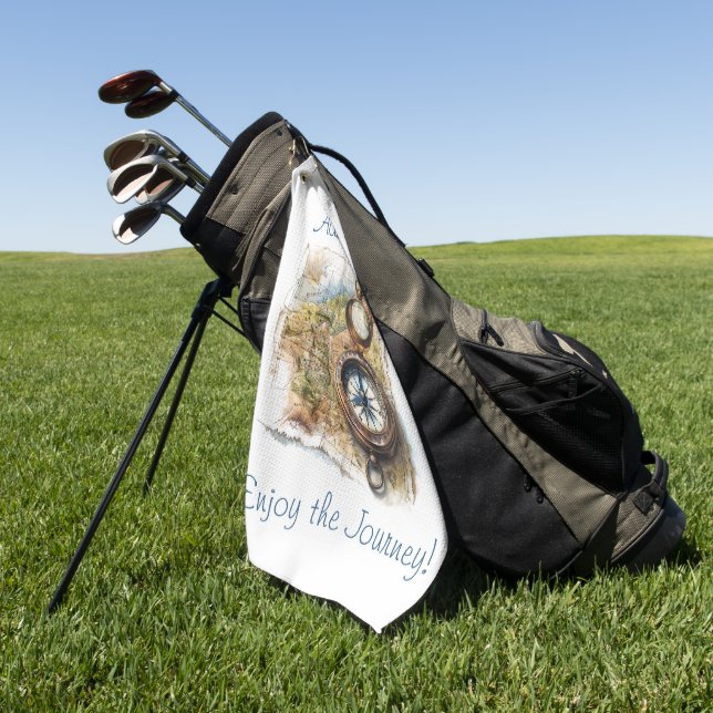 Life Is An Adventure Golf Towel (Green)