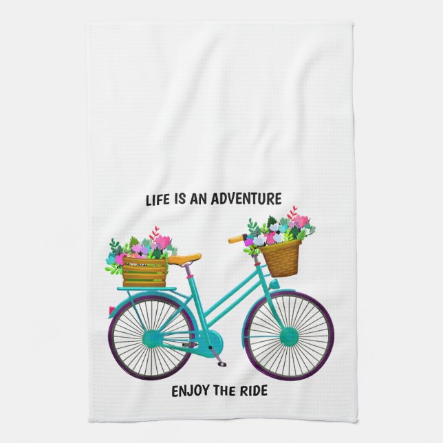 Life is an adventure kitchen towel (Vertical)