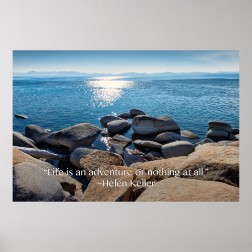 Life is an adventure or nothing at all poster