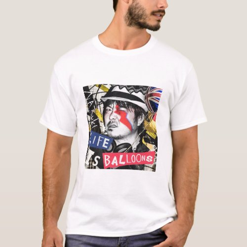 LIFE IS BALLOONS music design T_shirt
