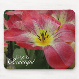 Life is Beautiful Floral Mousepad