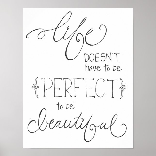 life is beautiful - hand drawn illustration sketch poster (Front)