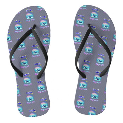 Life Is Beautiful Hermanus Africa September Whale Flip Flops