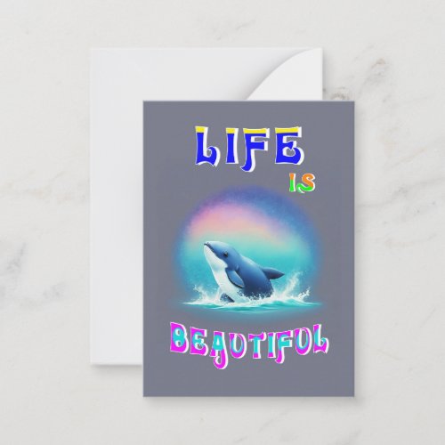 Life Is Beautiful Hermanus Africa September Whale Note Card