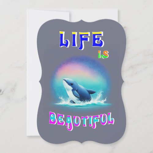 Life Is Beautiful Hermanus Africa September Whale Note Card