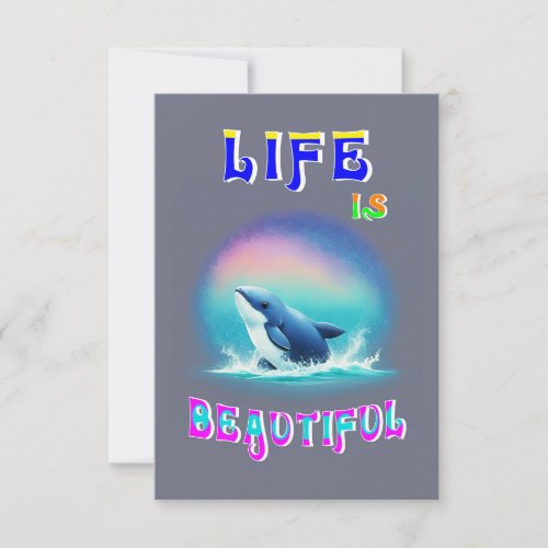 Life Is Beautiful Hermanus Africa September Whale Note Card