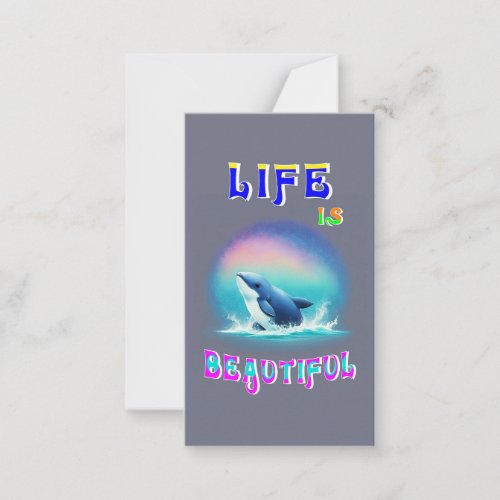 Life Is Beautiful Hermanus Africa September Whale Note Card