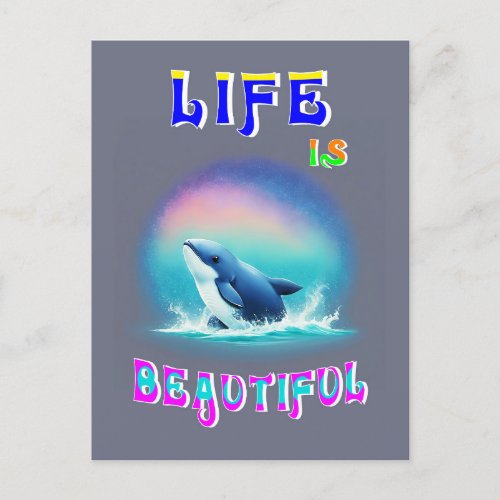 Life Is Beautiful Hermanus Africa September Whale Postcard