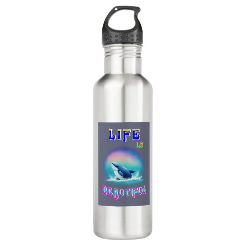 Life Is Beautiful Hermanus Africa September Whale Stainless Steel Water Bottle