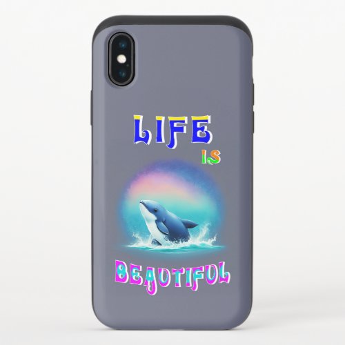 Life Is Beautiful Hermanus Africa September Whale iPhone XS Slider Case