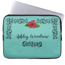 Life is Beautiful Hibiscus Luggage Tag