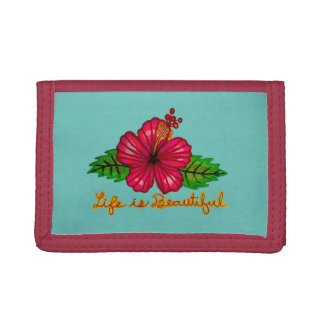 Life is Beautiful Hibiscus Wallet