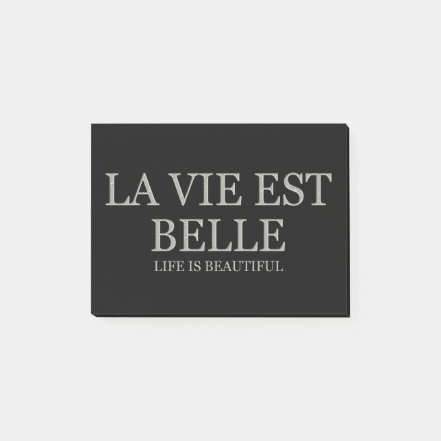 Life Is Beautiful - Light Post-it Notes (Front)