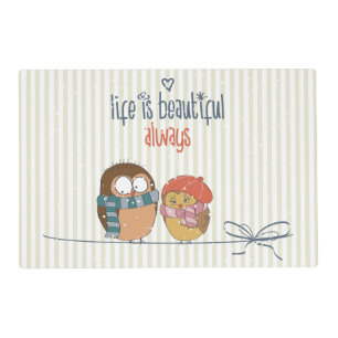 Life is Beautiful Little Birds Placemat