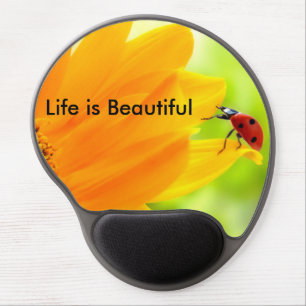 Life is Beautiful Motivation Gel Mouse Pad