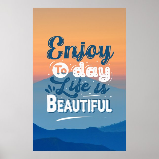 Life is Beautiful | Motivational Quote Poster (Front)