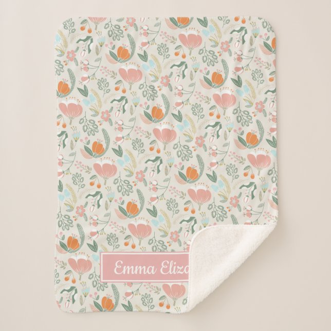 Life is Beautiful | Personalized Baby Sherpa Blanket (Front)