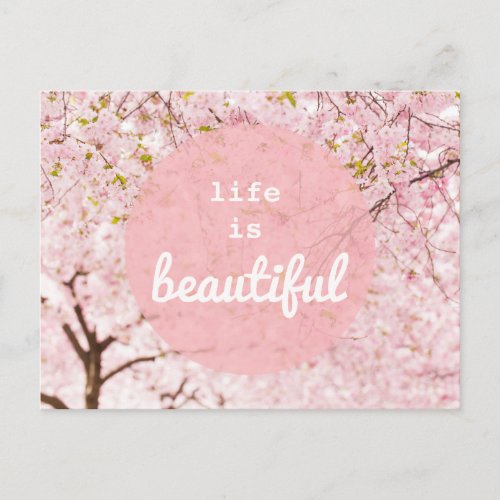 Life Is Beautiful Postcard