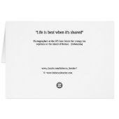Life is Best When Shared Cards (Back Horizontal)