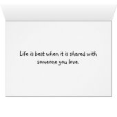 Life is Best When Shared Cards (Inside Horizontal (Bottom))