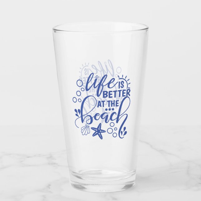  Life is Better at Beach Beach House Ocean Condo Glass (Front)