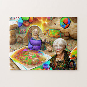 Life is better at Grandmas home welcome Jigsaw Puzzle