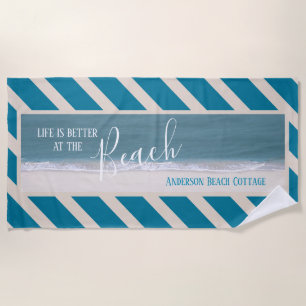 Life Is Better At The Beach   Beautiful Photo Towel