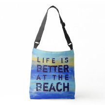 Life is Better at the Beach - Blue Abstract Art