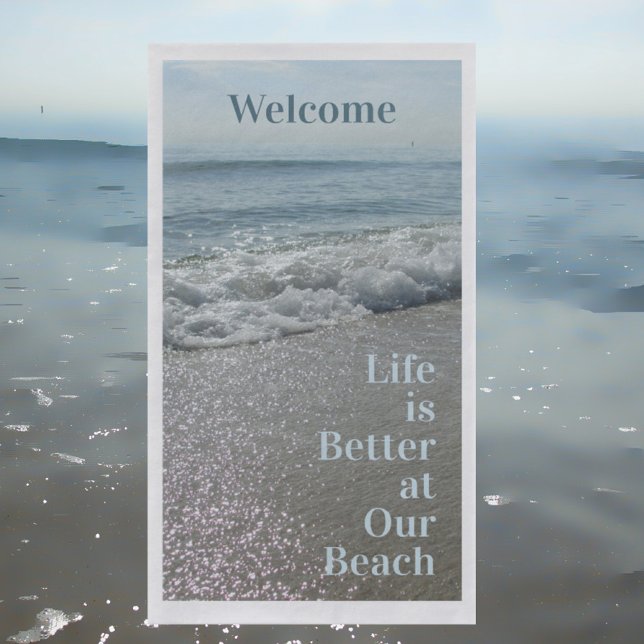 Life is Better at the Beach Coastal Paper Guest Towels (Creator Uploaded)