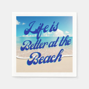 Life is Better at the Beach cocktail party napkins