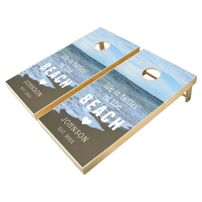 Life Is Better At The Beach Cornhole Set | Zazzle