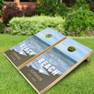 Life is Better at the Beach Cornhole Set